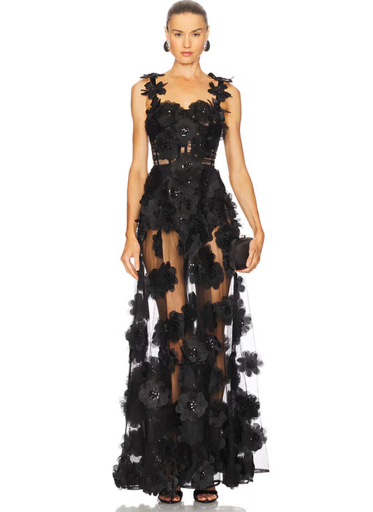 NEW IN  Bronx Banco Rosalie Noir Gown in Black