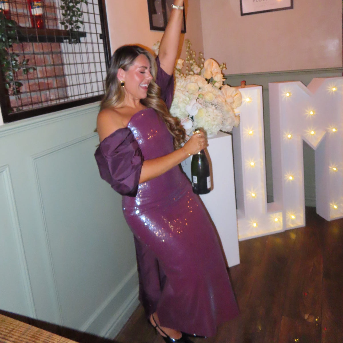 RENT | BUY Nadine Merabi Layla Burgundy Dress and Cape