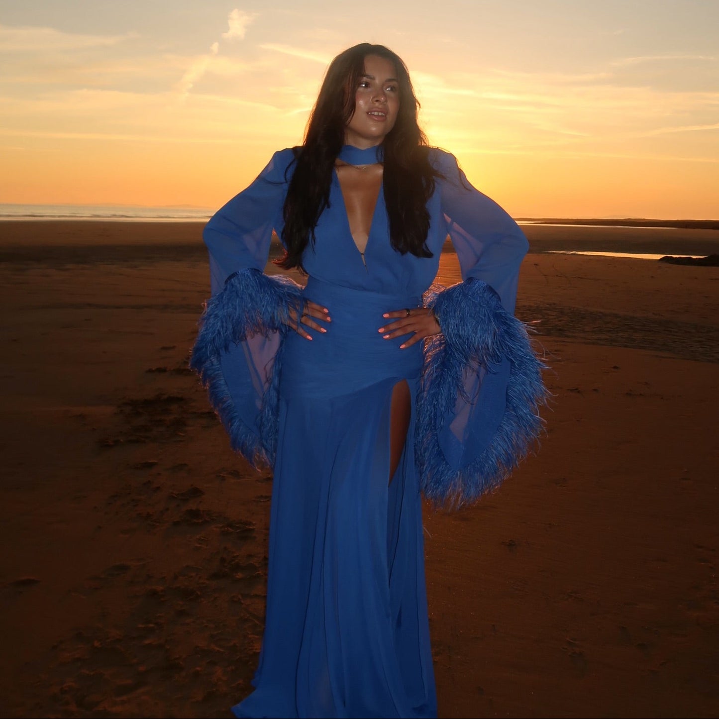 RENT | BUY Bronx & Banco Geisha Cobalt Blue Maxi Dress