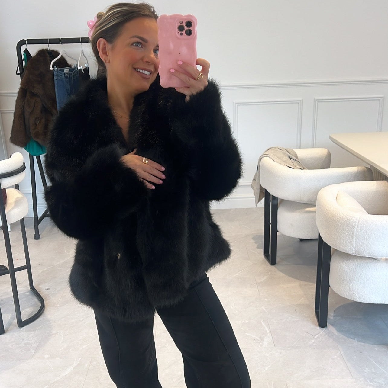 Carla Chunky Faux Fur Jacket