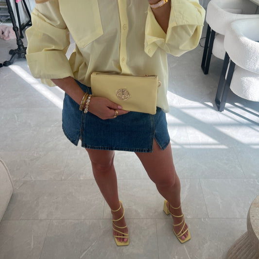 Small Gold Detail Clutch Bag