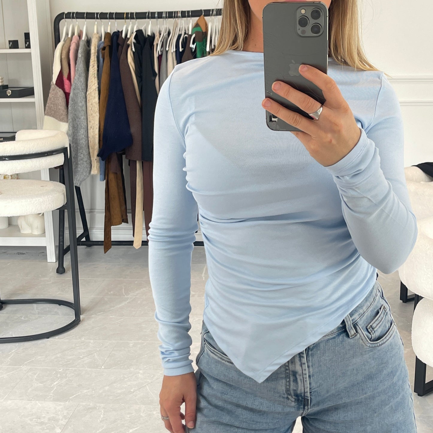 Lenni Asymmetric Hem Top