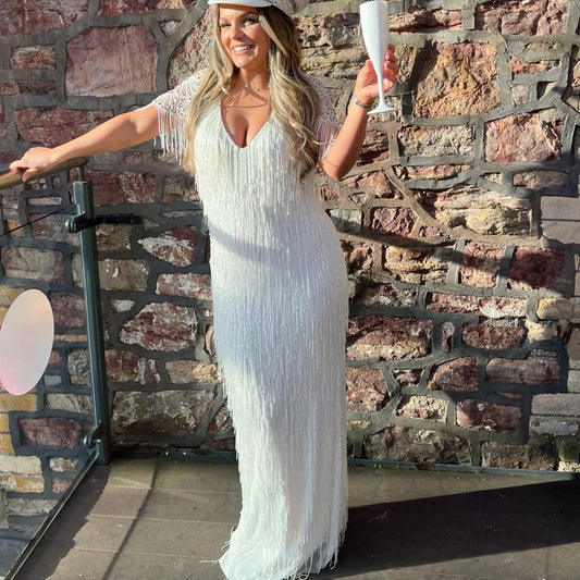 RENT £633 | BUY £1250 Eliza Jayne Howell Beaded Embellished Maxi Dress- RRP £2500