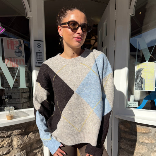 Argyle Knit Jumper