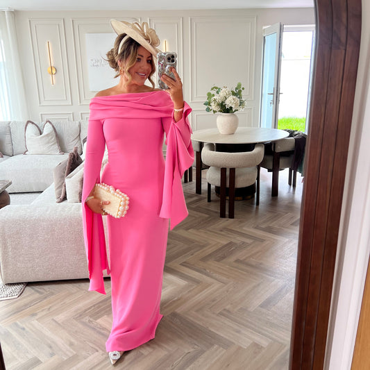 RENT | BUY Solace London Arden Light Pink Maxi Dress