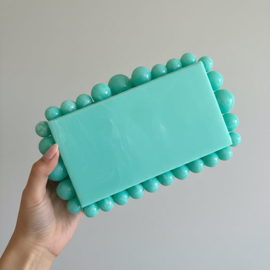 RENT | BUY MM Secrets Jelly Blue Clutch Bag