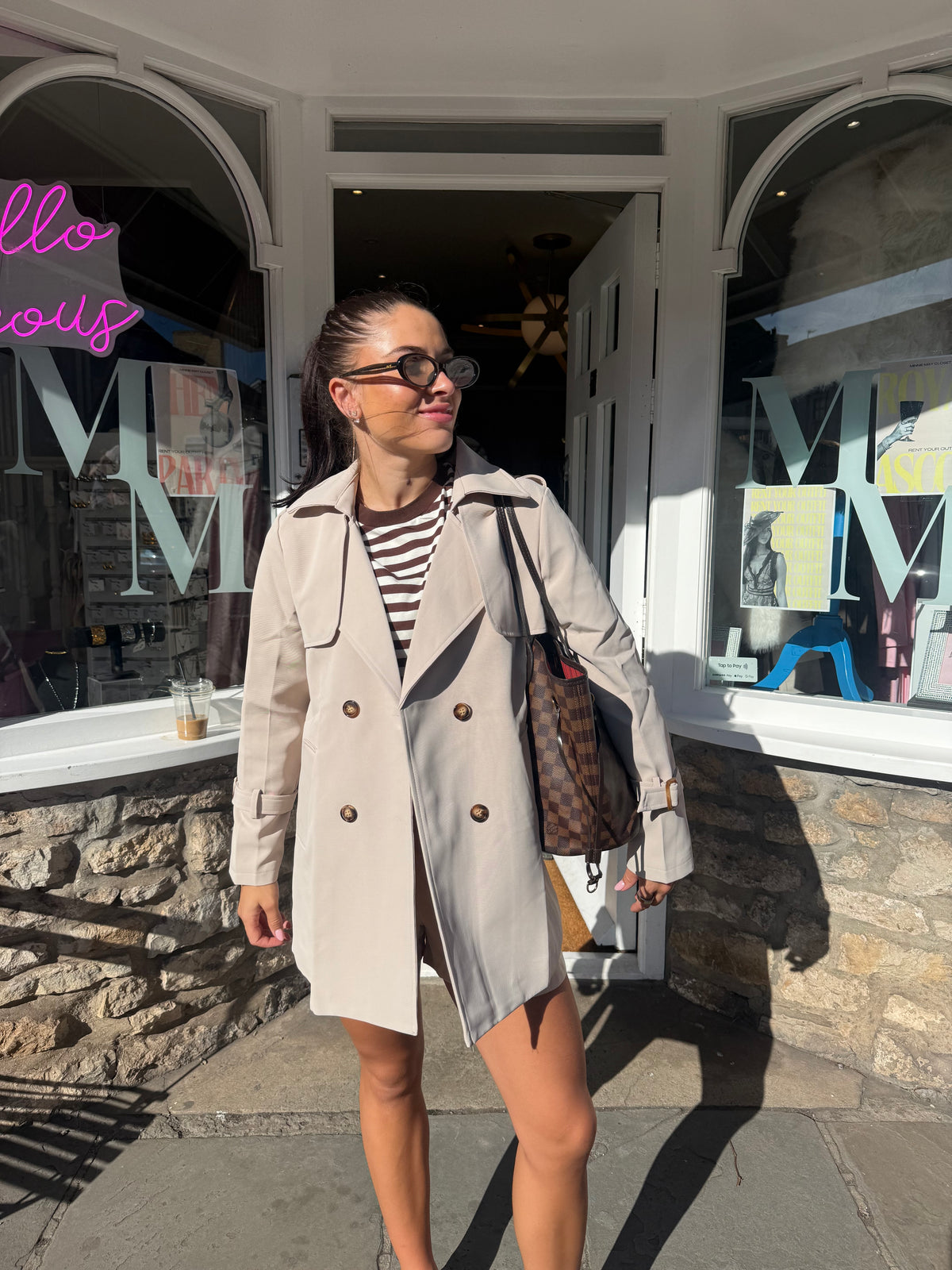Dani Short Belted Trench Coat