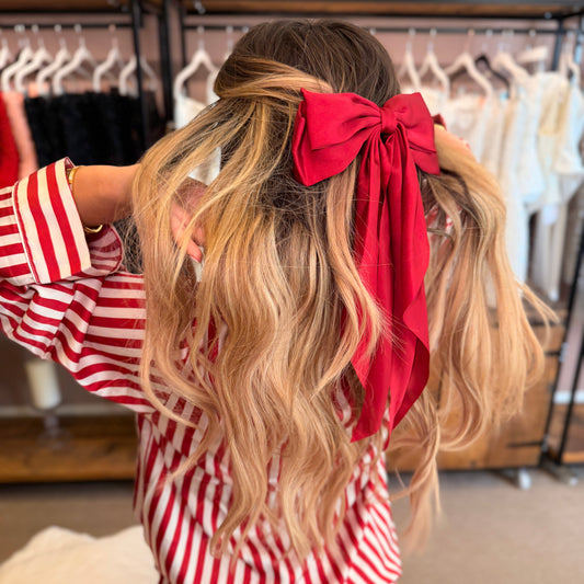 Oversized Satin Bow Hair Clip