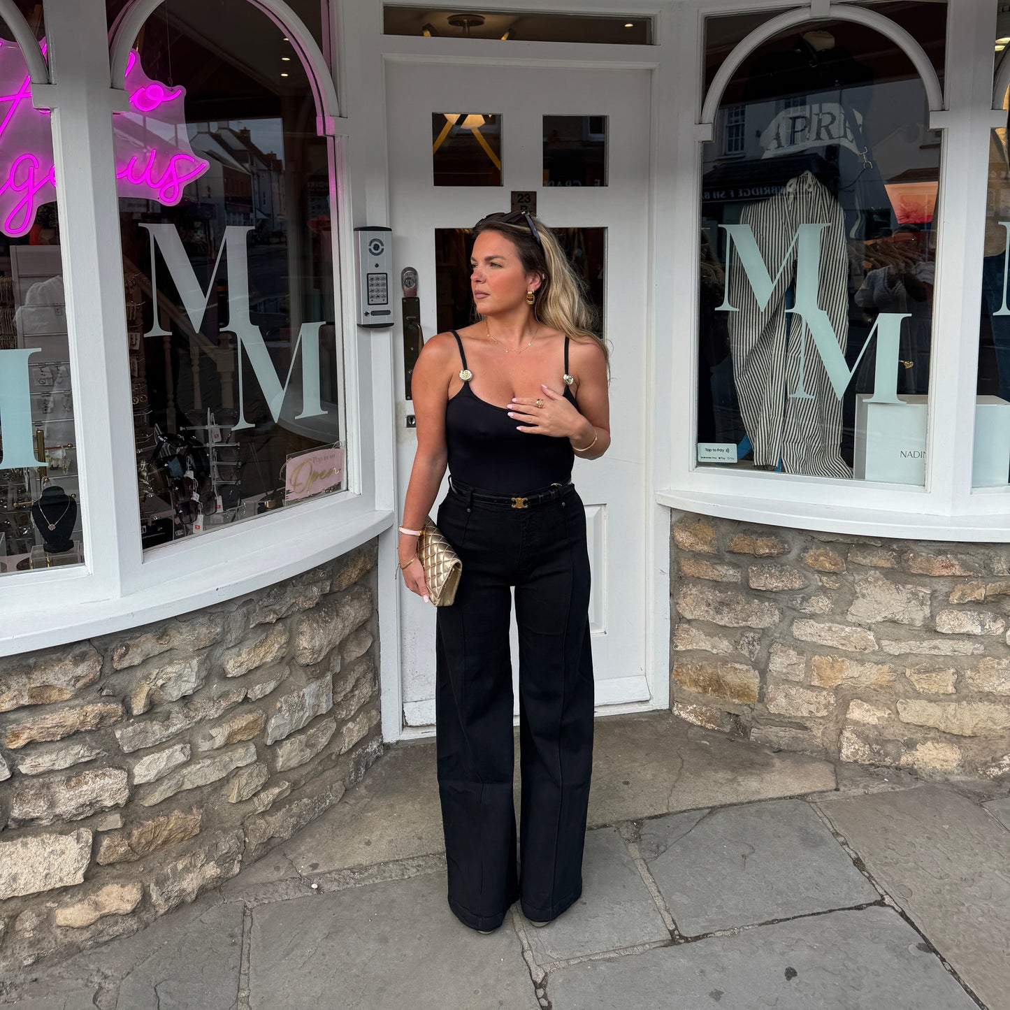 Valencia Visible Seam Wide Leg Jeans