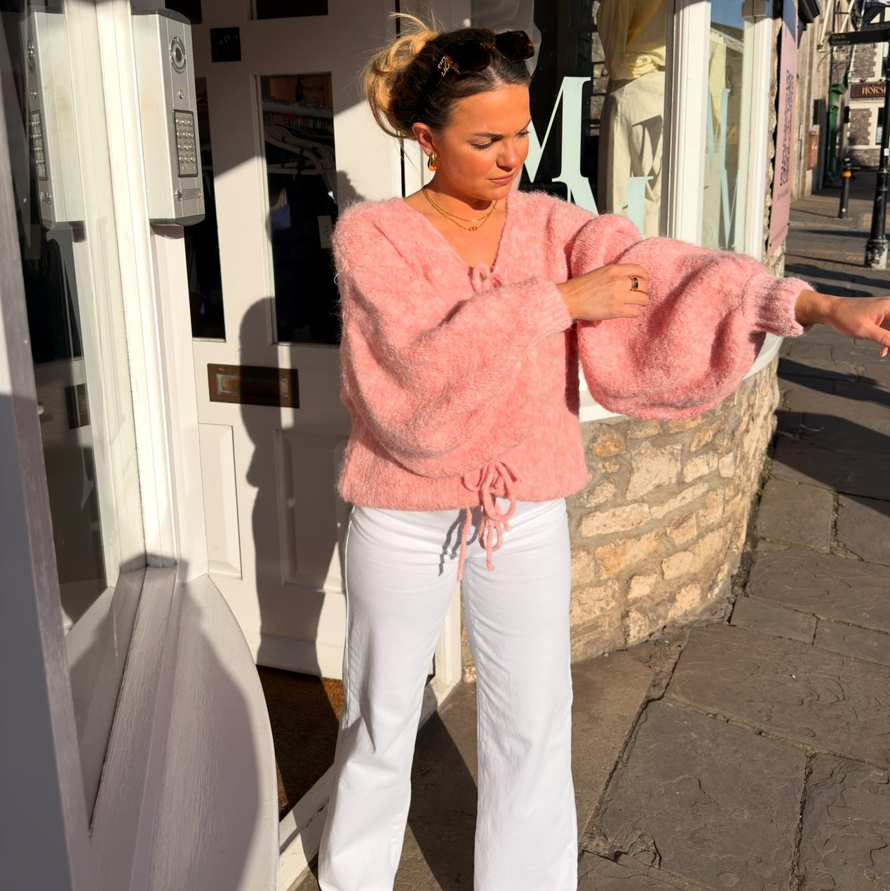 Reece Bow Front Knit Cardigan