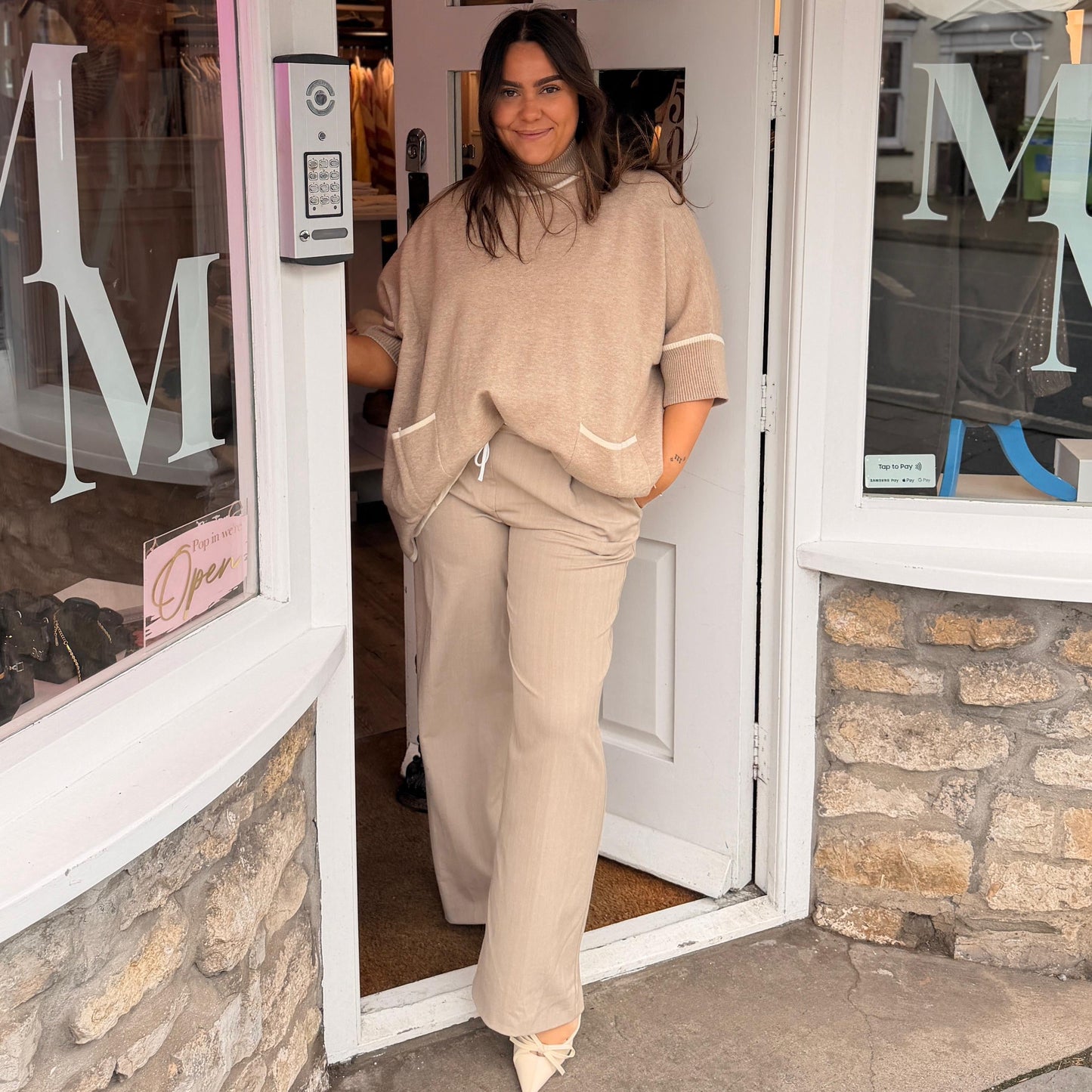 Fran Contrast Hem Relaxed Jumper