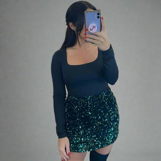 Lola Long Sleeve Square Neck Bodysuit