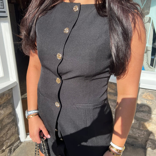 Mila Tailored Button Waistcoat