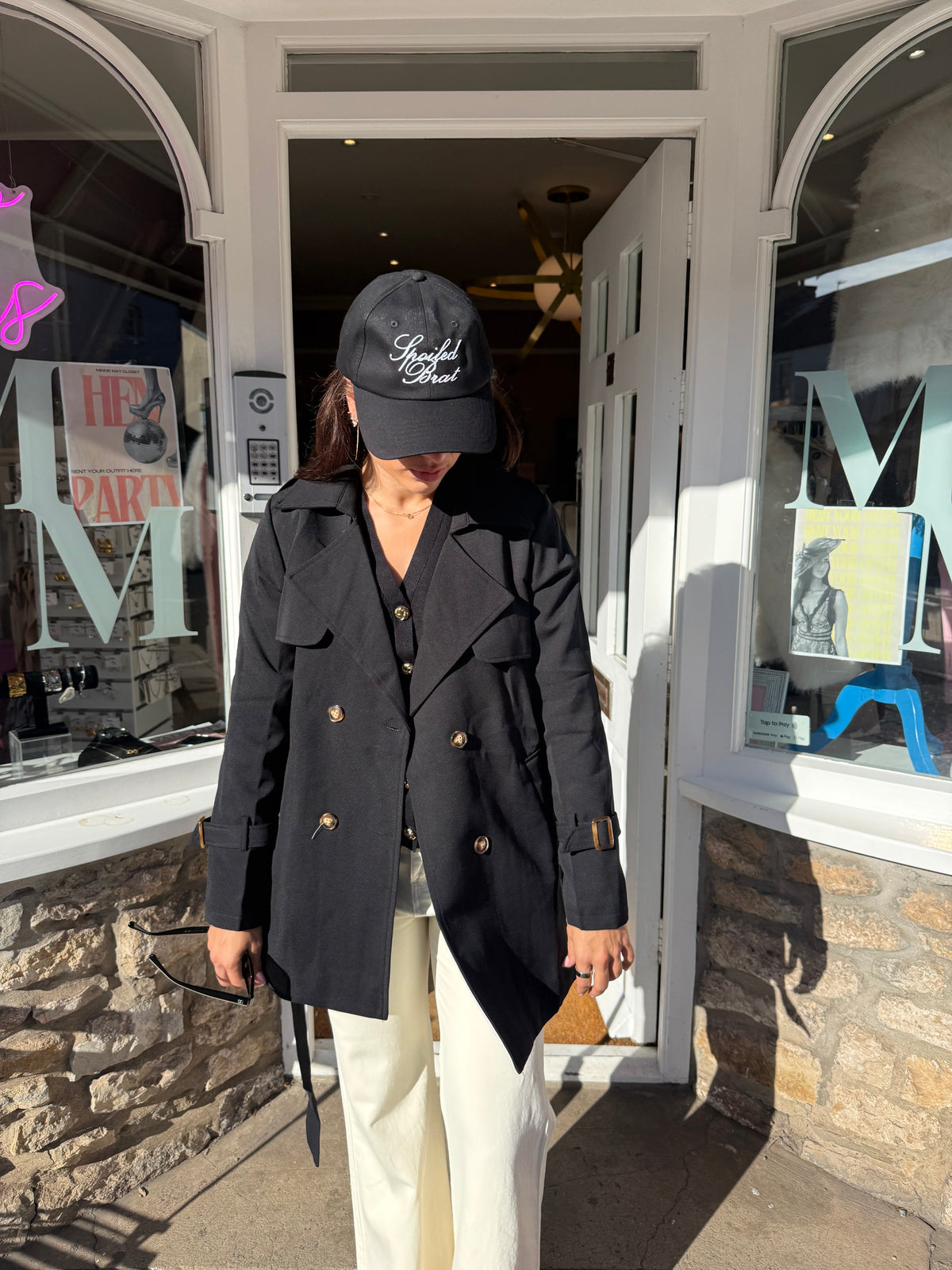Dani Short Belted Trench Coat