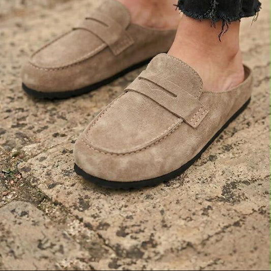 Suede Slip On Loafers