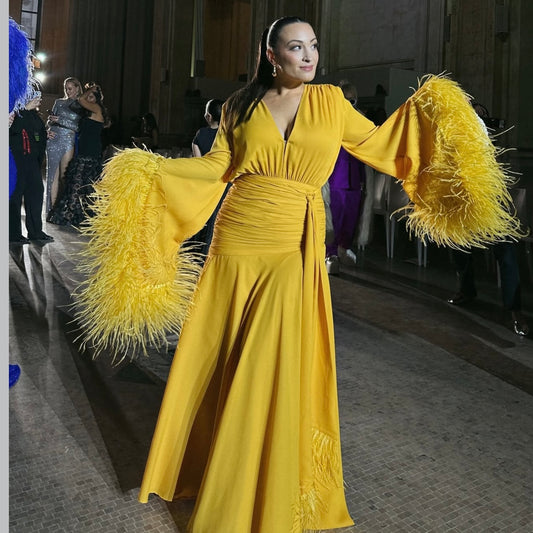 RENT | BUY Bronx & Banco Geisha Mustard Maxi Dress