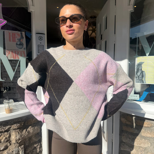 Argyle Knit Jumper