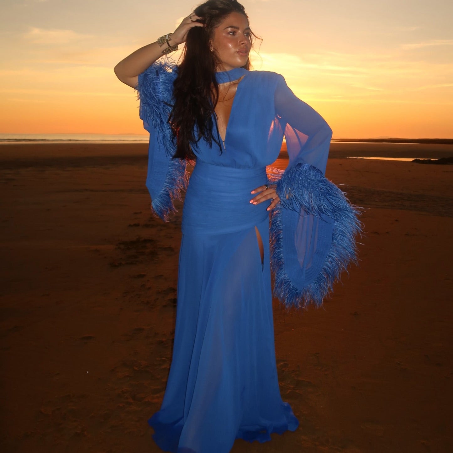 RENT | BUY Bronx & Banco Geisha Cobalt Blue Maxi Dress