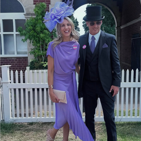 RENT | BUY Kevan Jon Mila Pleat Lilac Dress