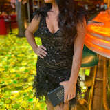 RENT Nadine Merabi Gina Black Dress- RRP £365
