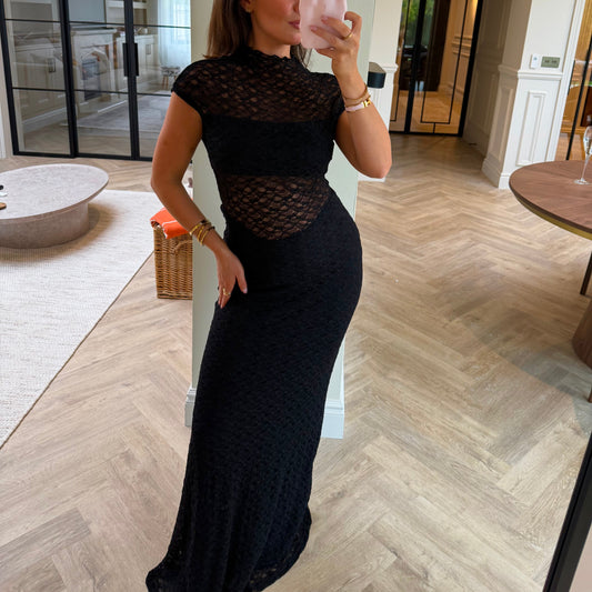 Lola Open Back Lace Maxi Dress