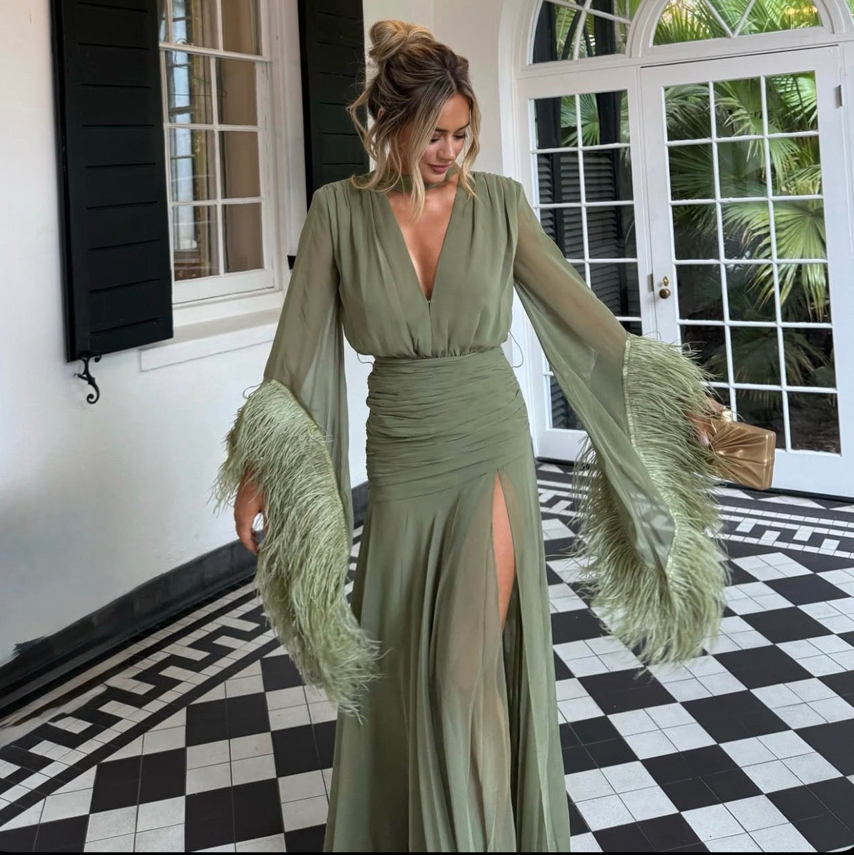 RENT | BUY Bronx & Banco Geisha Sage Maxi Dress