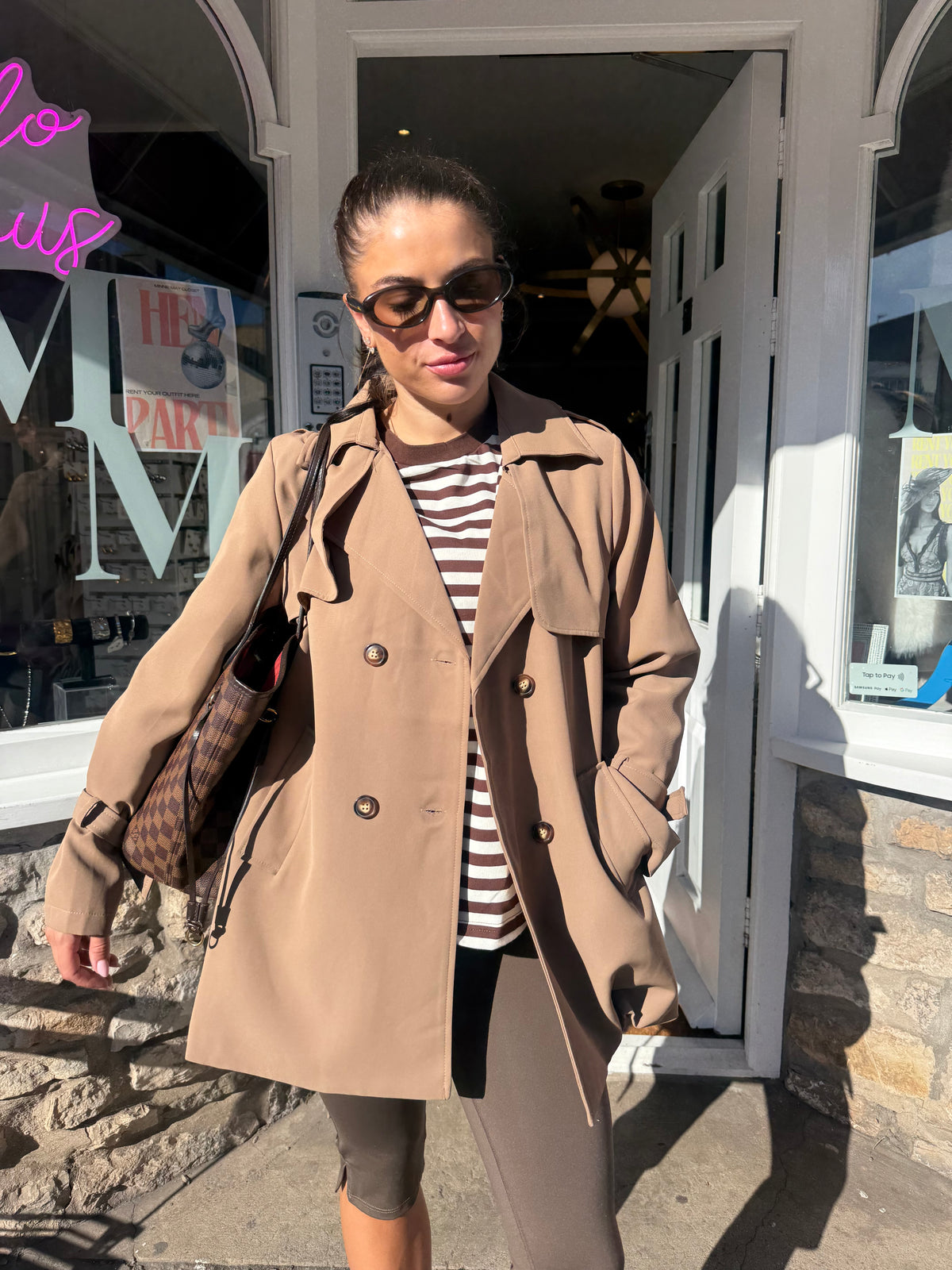 Dani Short Belted Trench Coat