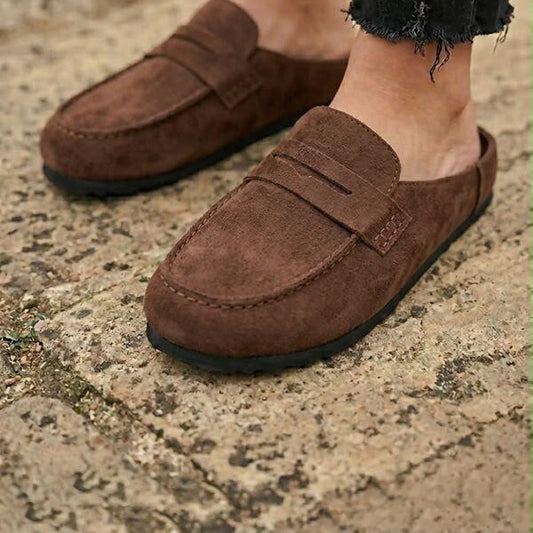 Suede Slip On Loafers