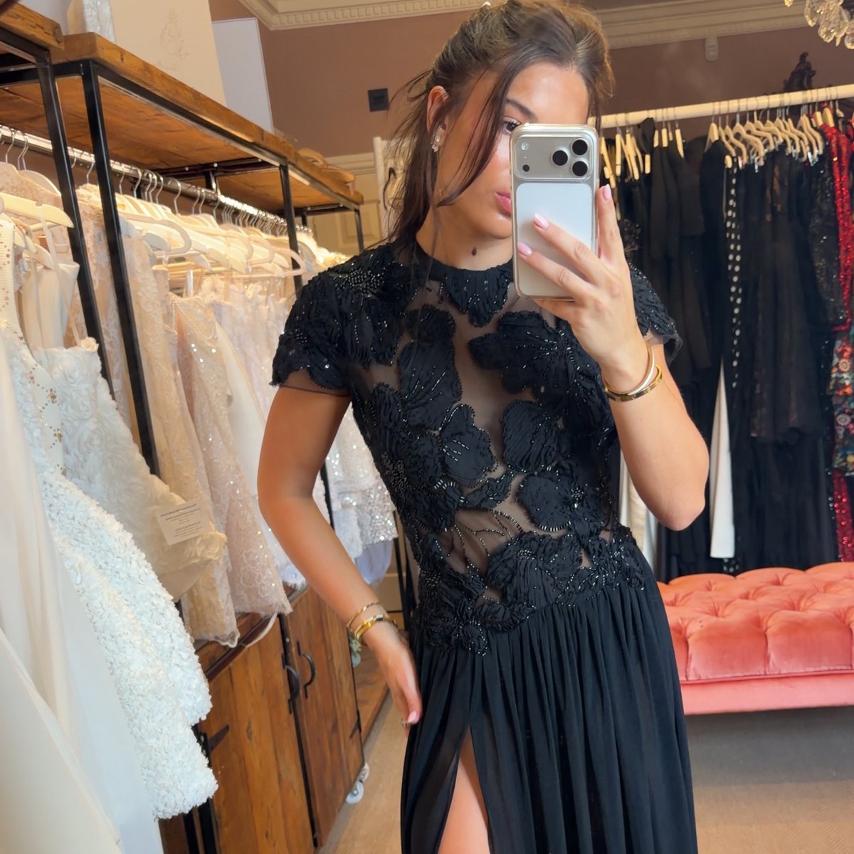 RENT | BUY Nadine Merabi Sloane Black Dress