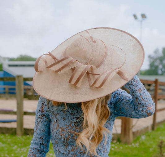 RENT | Cream & Mauve Miranda Fascinator
