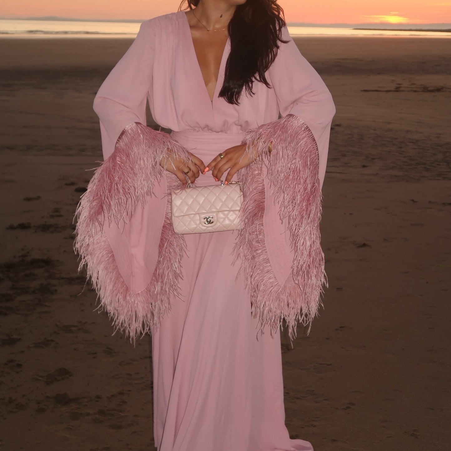 RENT | BUY Bronx & Banco Geisha Baby Pink Maxi Dress