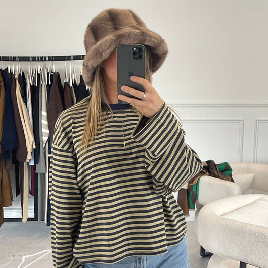 Vintage Style Faux Fur Bucket Hat