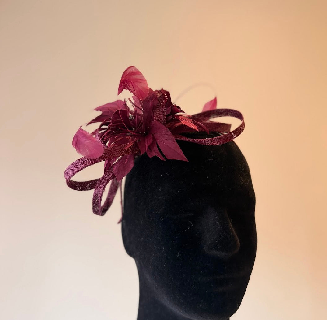 RENT  | Maroon Macey Fascinator