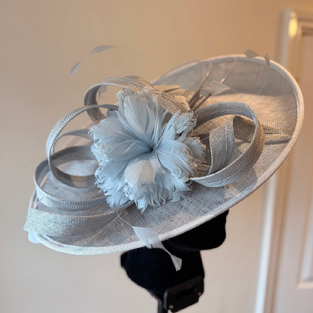 RENT  | Light Grey Grace Fascinator