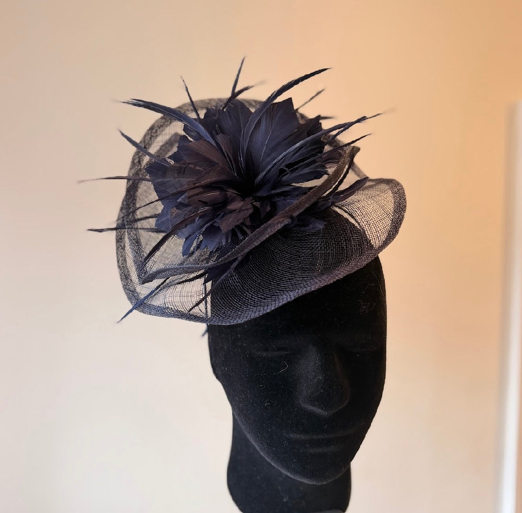 RENT  | Navy Annette Fascinator