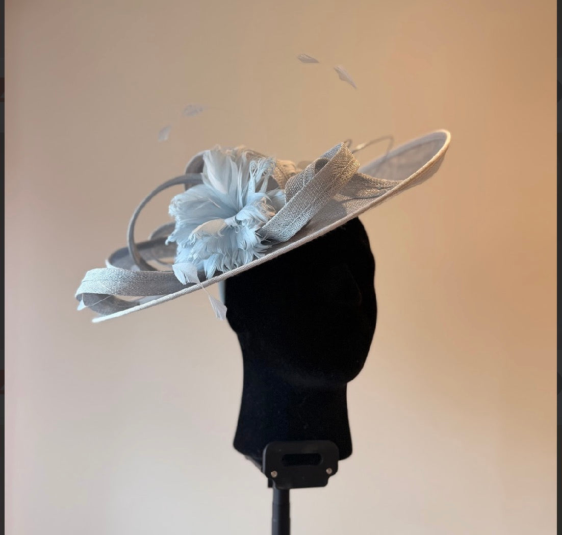 RENT  | Light Grey Grace Fascinator