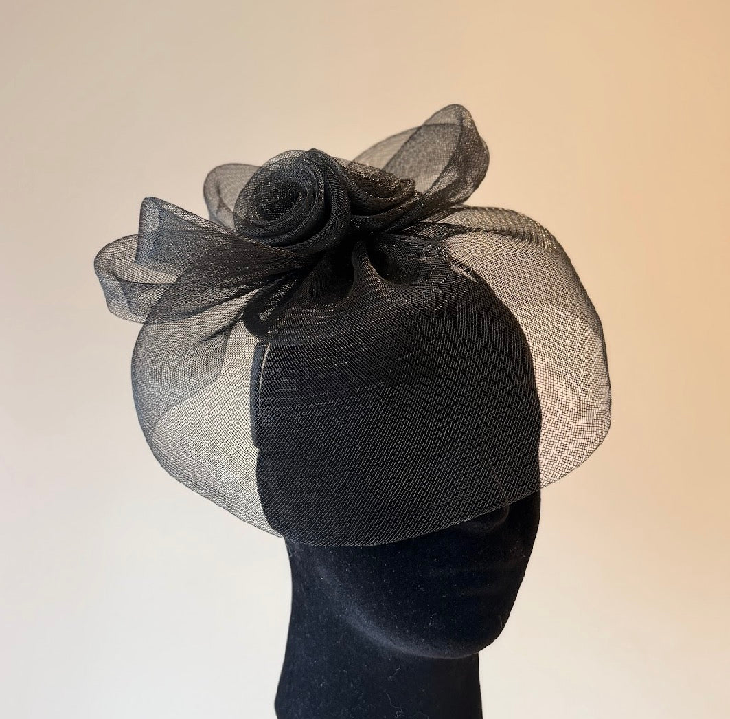 RENT  | Black Polly Fascinator