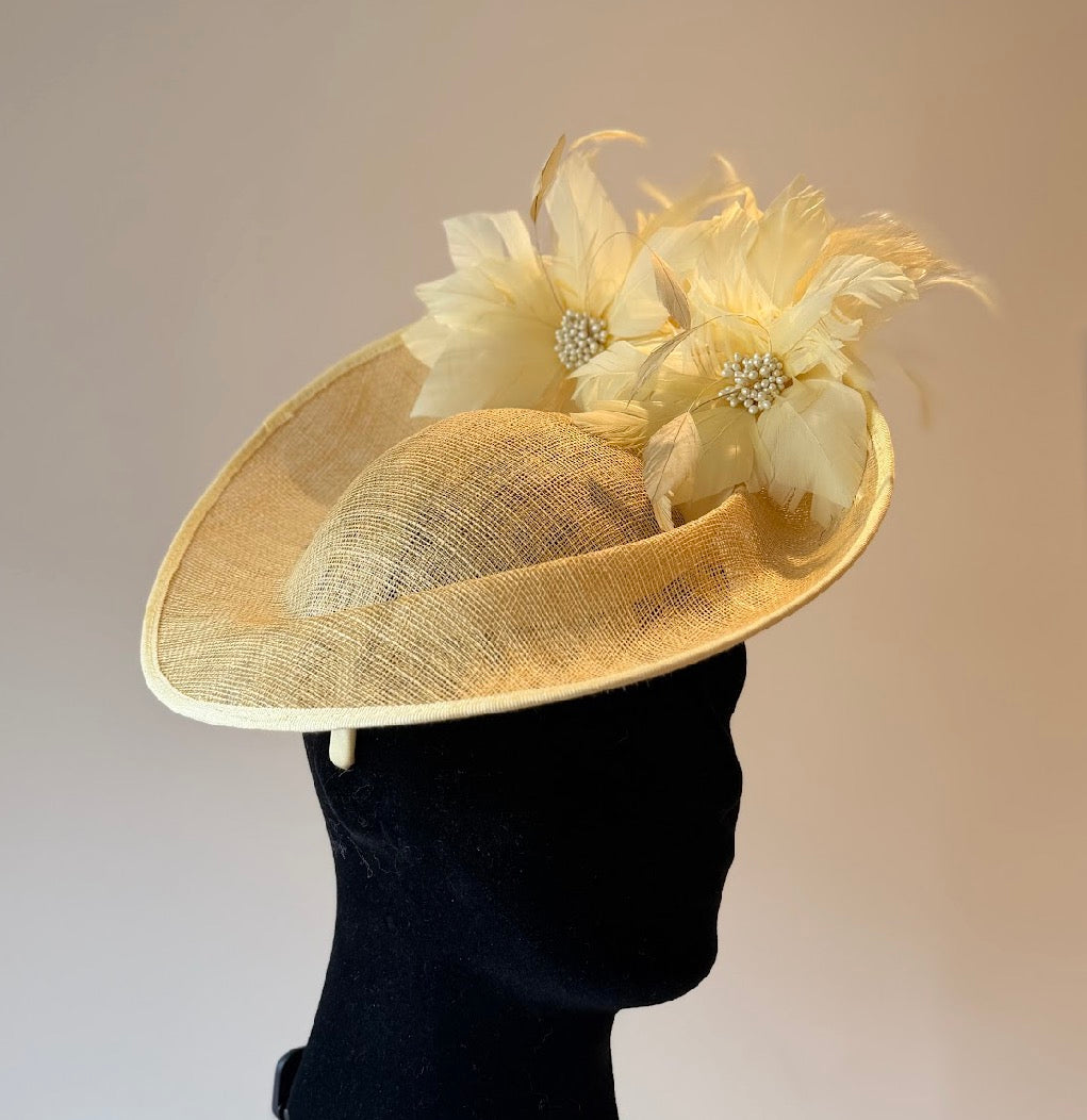 RENT  | Yellow Mari Fascinator