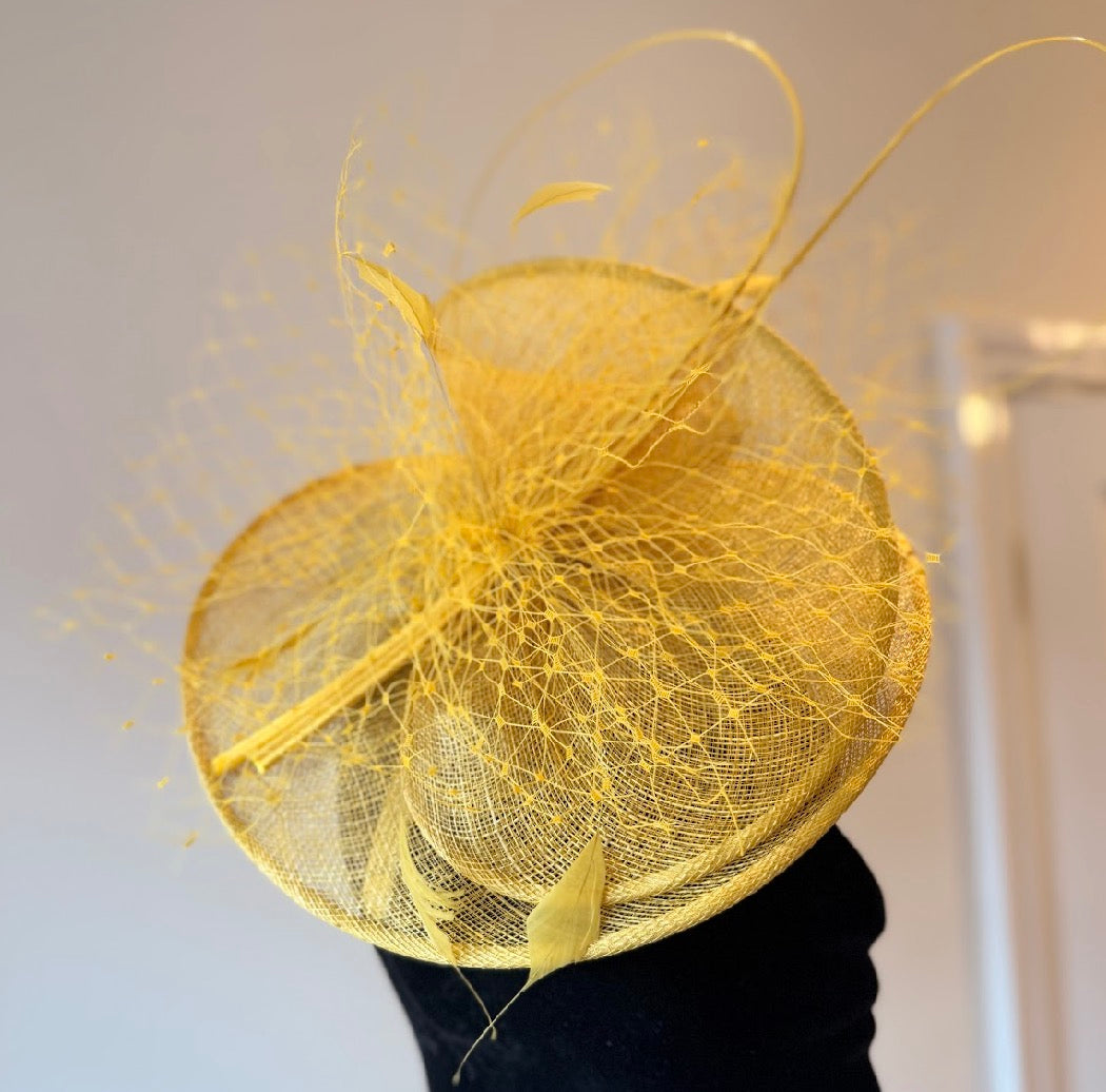 RENT  | Yellow Jennifer Fascinator