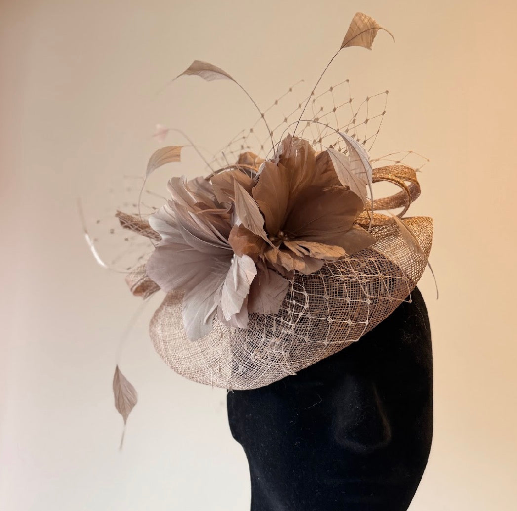 RENT  | Taupe Georgia Fascinator