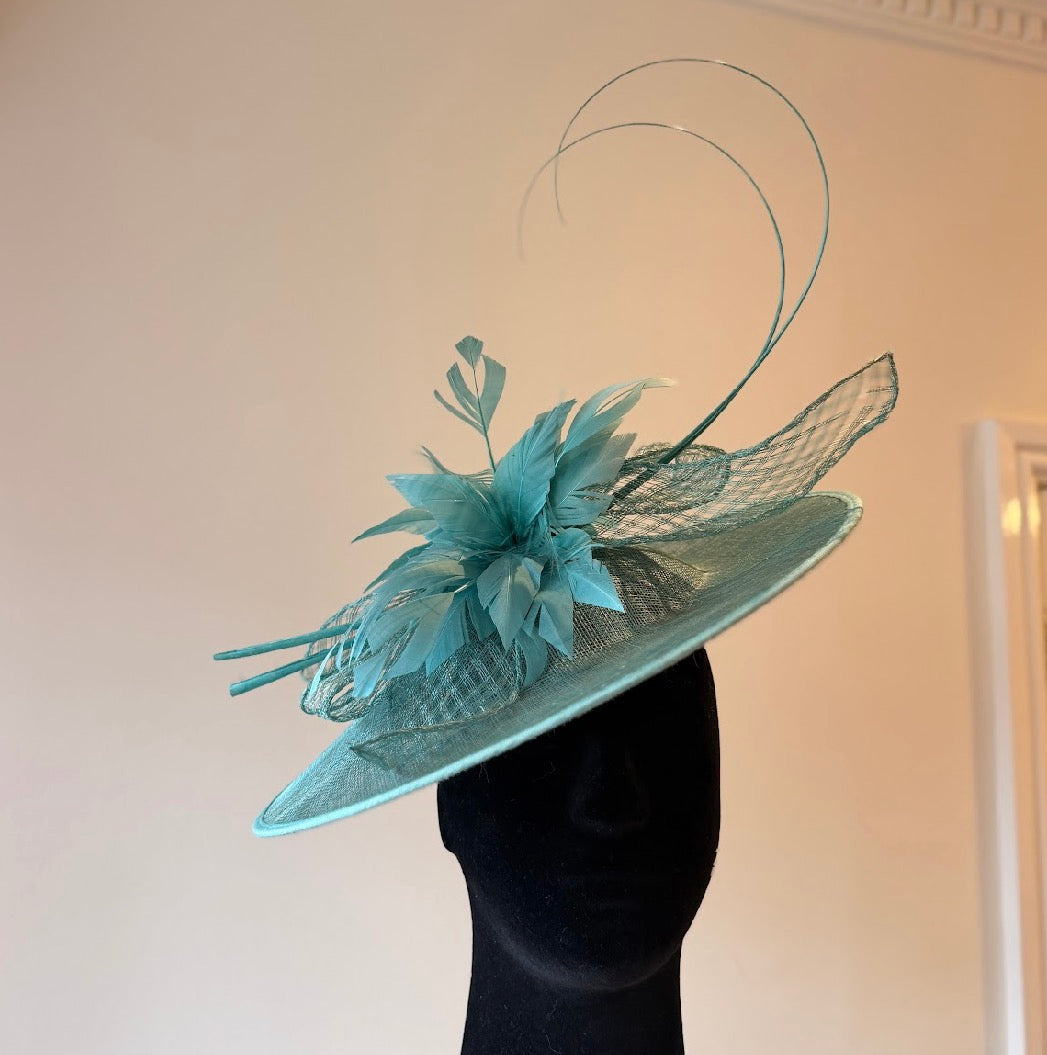 RENT  | Teal Stephanie Fascinator
