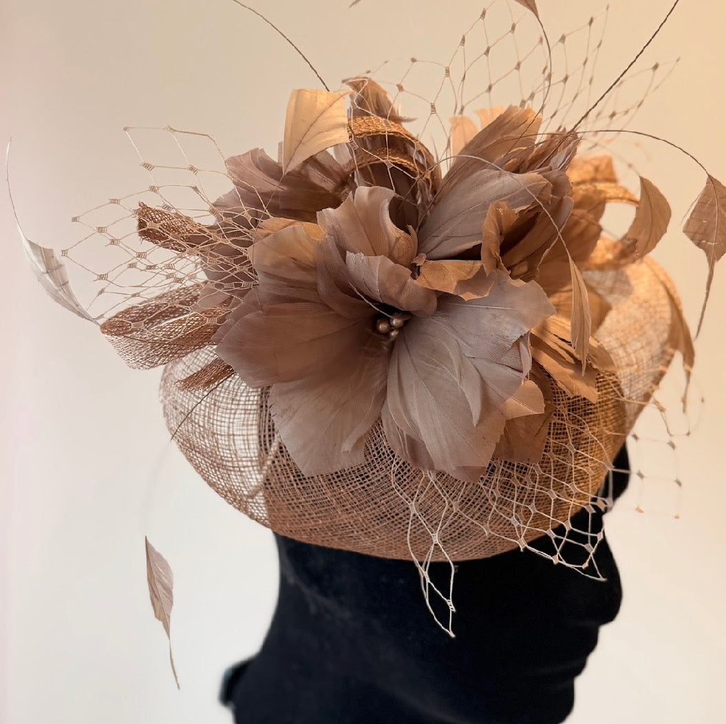 RENT  | Taupe Georgia Fascinator