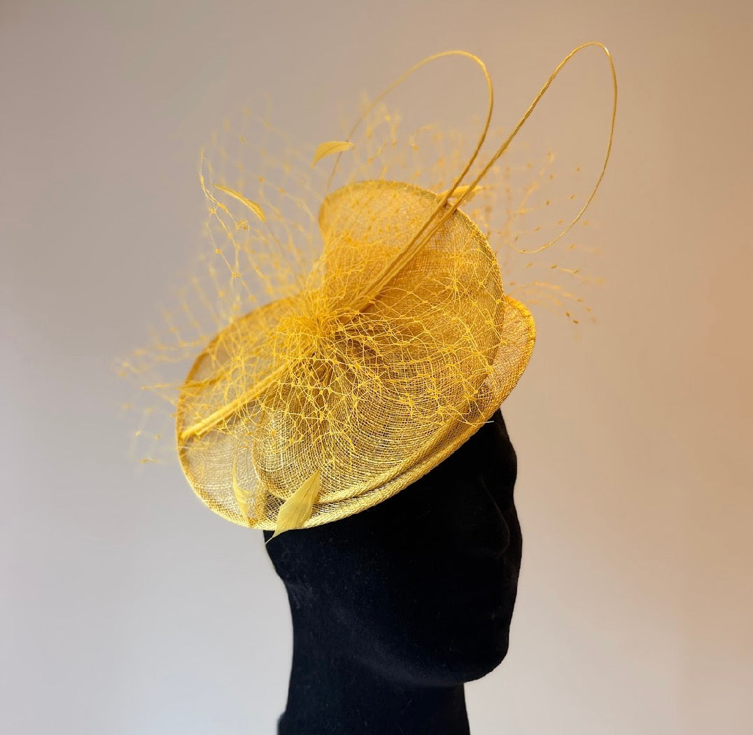 RENT  | Yellow Jennifer Fascinator