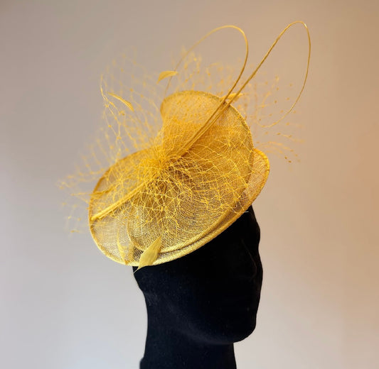 RENT  | Yellow Jennifer Fascinator