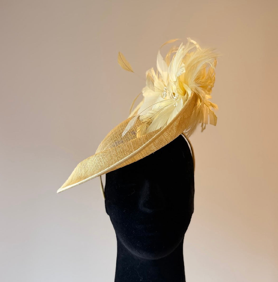 RENT  | Yellow Mari Fascinator