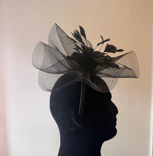 RENT  | Black Cassia Fascinator