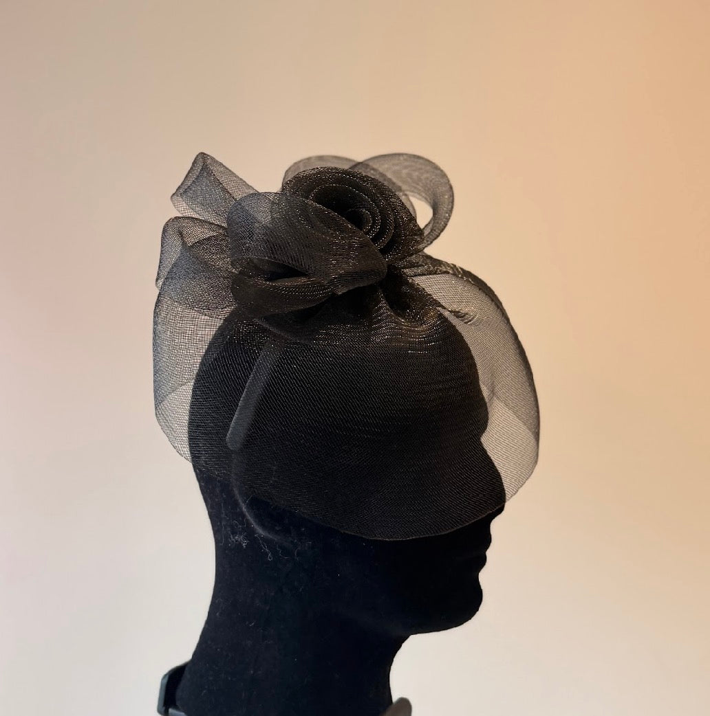 RENT  | Black Polly Fascinator