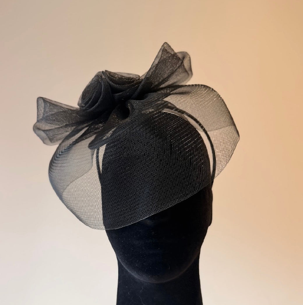 RENT  | Black Polly Fascinator