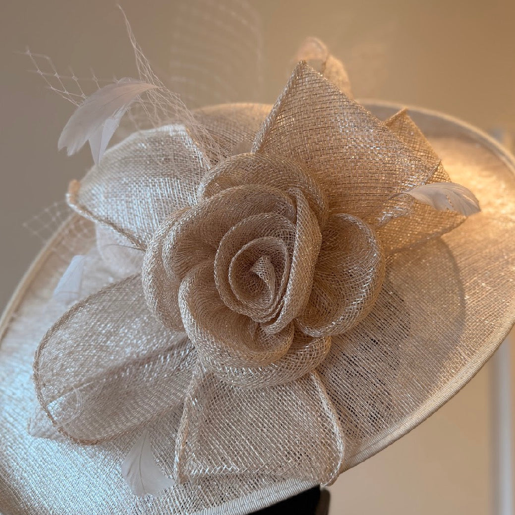 RENT  | Cream Rose Fascinator