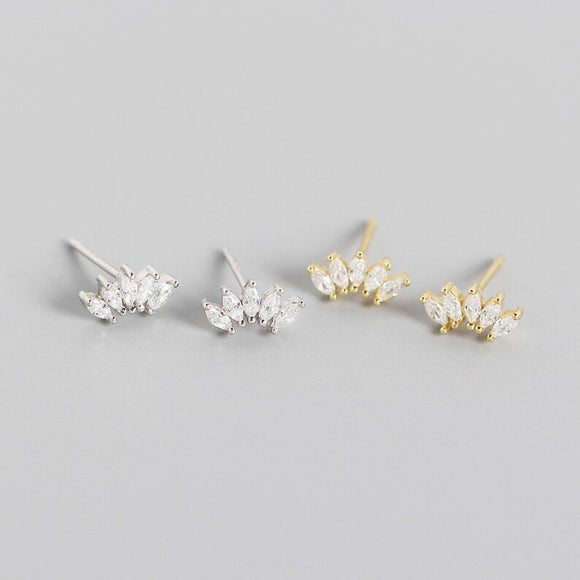 Crown Marquise Diamond Earrings